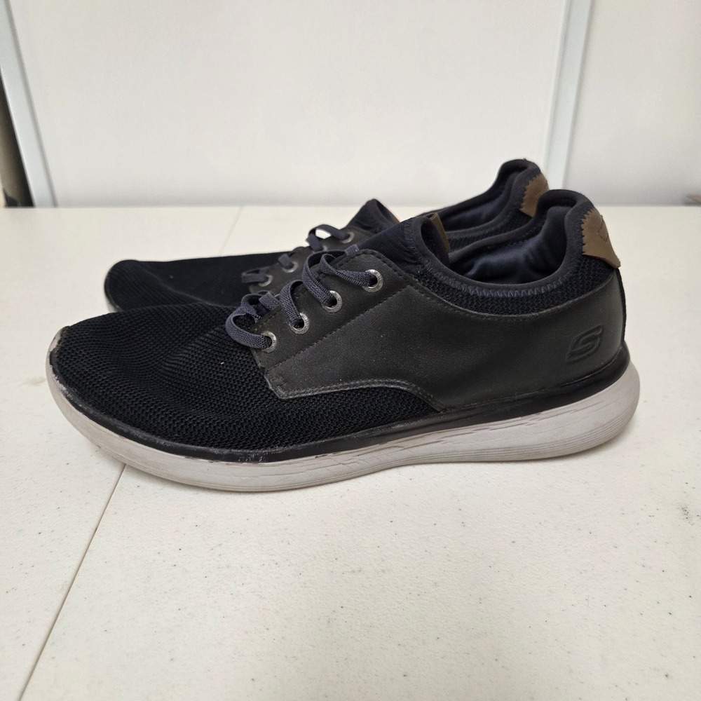 Skechers Mens 58817 Black Brown Mesh Lace Up Casual Sneakers Size 11